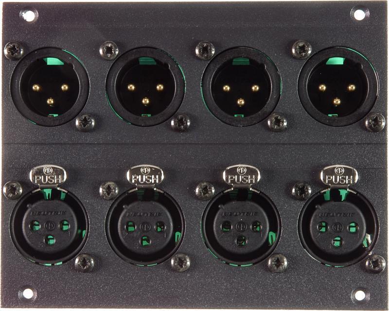 Klotz XLR modul 4/4 kanál, 21 HP pro MIS, 16 kanálová síť