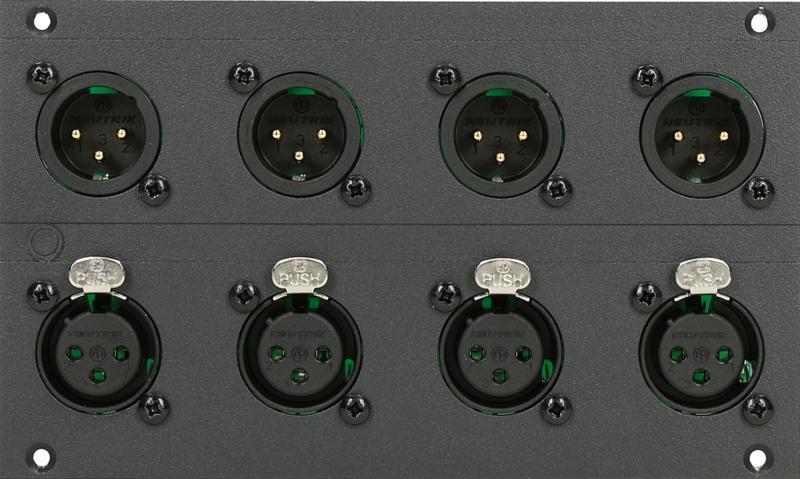 Klotz MIS XLR modul 4/4 kanál, 28 HP, 12 kanál rácshálóhoz
