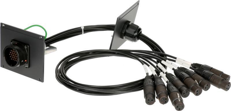 Klotz RMP patch modul 8 kanálový, 21 HP, 8 x XLR 3p, 0,8m