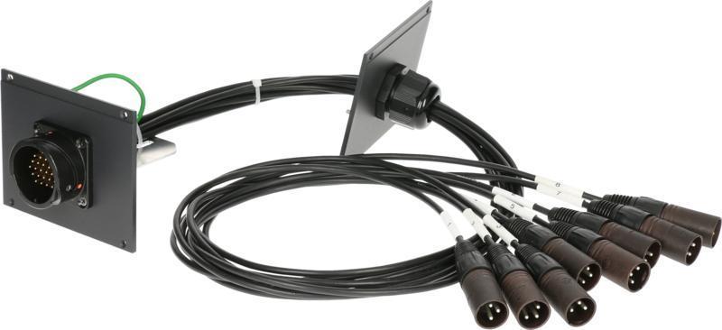 Klotz RMP patch modul 8 kanálový - 21 HP, 8 x XLR 3p, 1,5m