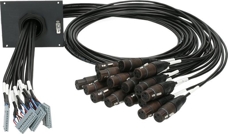Klotz SUB patch modul 16 kanál, 21 HP, 4x SIL, 16 x XLR 3p, délka 0,8m