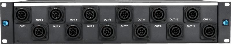 Klotz PowerLink 12kanálový výkonový rozvod, 2 x SOCA vstup, 12 x powerCON TRUE1 výstup