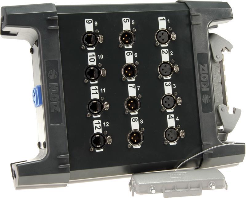 Klotz UMS stagebox, 4 x etherCON, 4 x XLR 3p, powerCON vstup