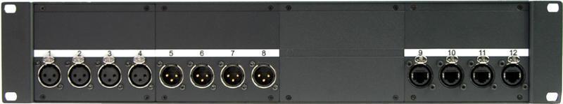 Klotz 19 vstupní stage box HAN® matka 4 x etherCON, 4 x XLR 3p, powerCON