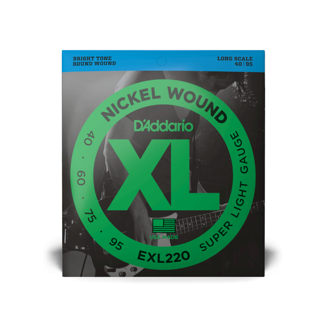 D'Addario Bassové struny EXL220, niklové, 40-95