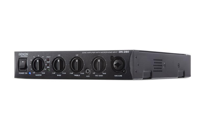 Denon Pro zesilovač, 100W mono, 70V/100V/4 Ohm, Euroblock, 2x RCA, 1x XLR/TRS