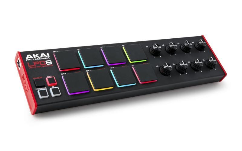 Akai Pro USB/MIDI kontroler, 8 RGB pad, 8 Q-link, MPC Beats