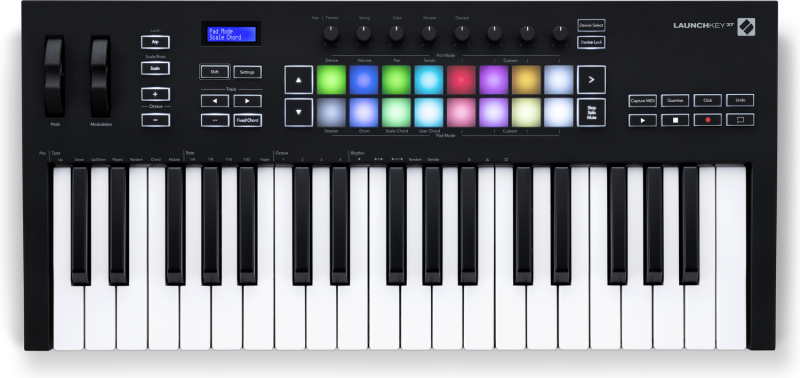 Novation Launchkey 37 [MK4] MIDI kontroler, 37 kláves, 16 RGB pad, 8 enkodér