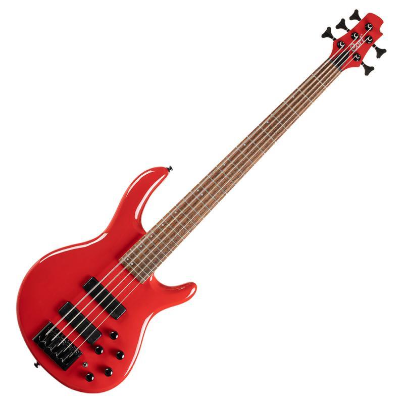 Cort el.baskytara, Markbass Preamp, pětistrunná, červená