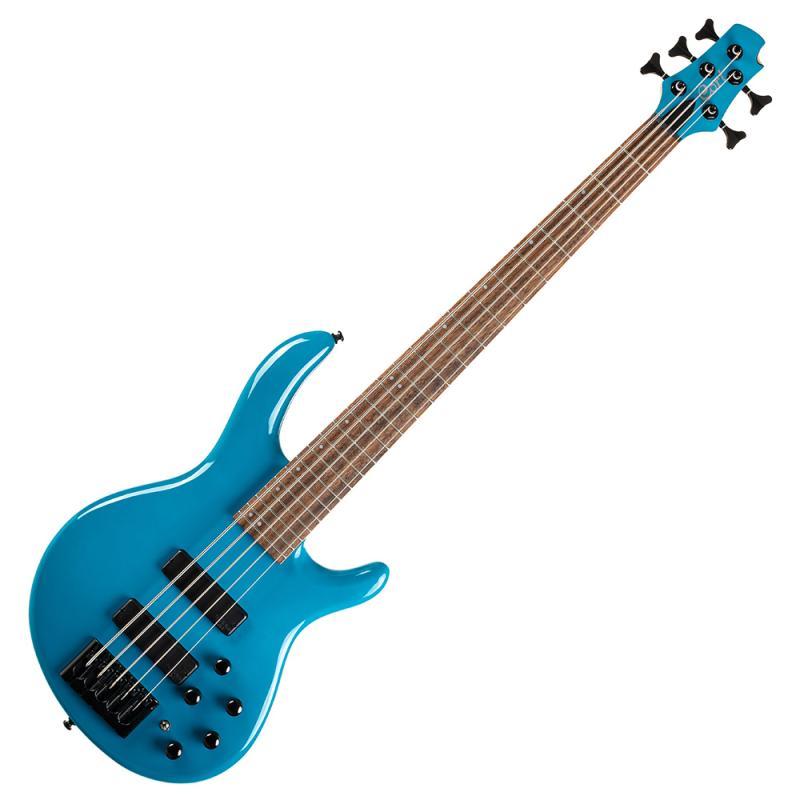 Cort basová kytara, Markbass preamp, pětistrunná, modrá