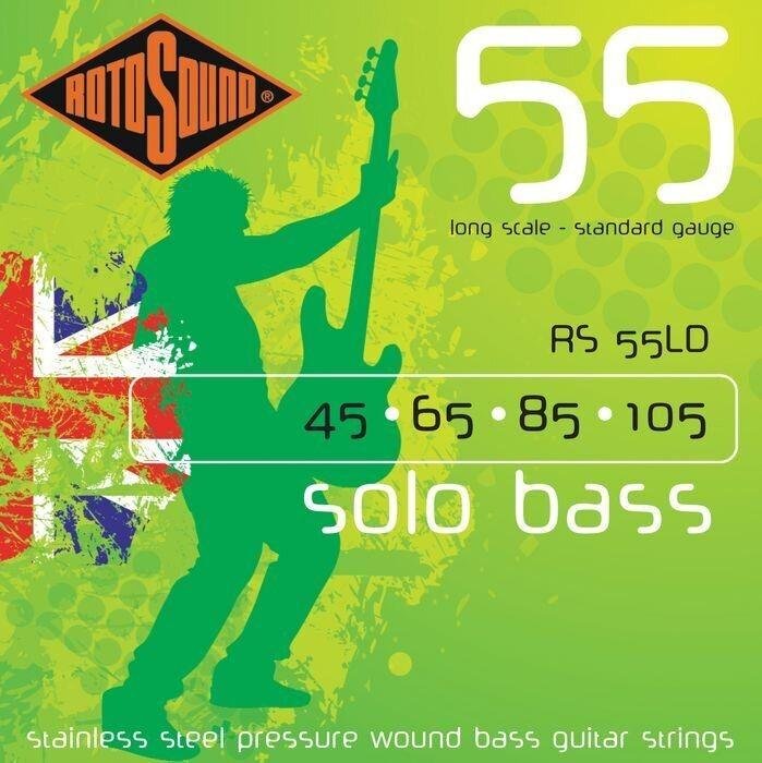 Rotosound Bassová kytara struny, ocelový potah, 45 65 85 105