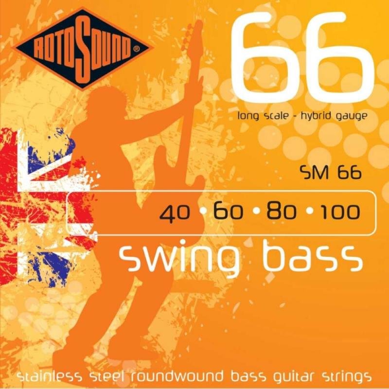 Rotosound Bassové struny, nerezová ocel, hybrid, 40 60 80 100