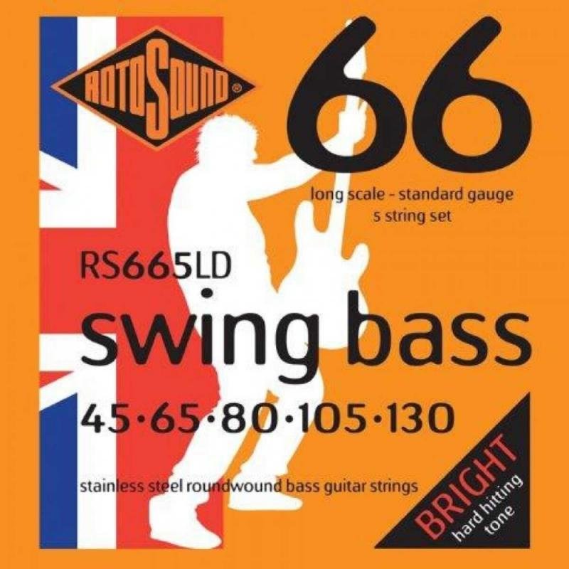 Rotosound Bassová kytara, nerezové struny, 5 strun, 45 65 80 105 130