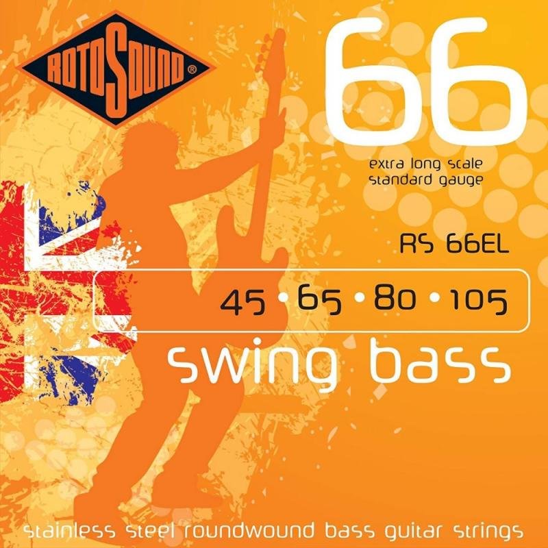 Rotosound Bassové struny, nerezová ocel, extra dlouhé, 45 65 80 105