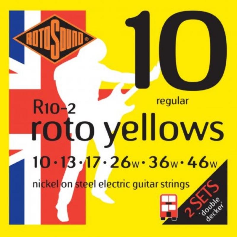 Rotosound Nikkel elektrické kytarové struny, 10 double decker