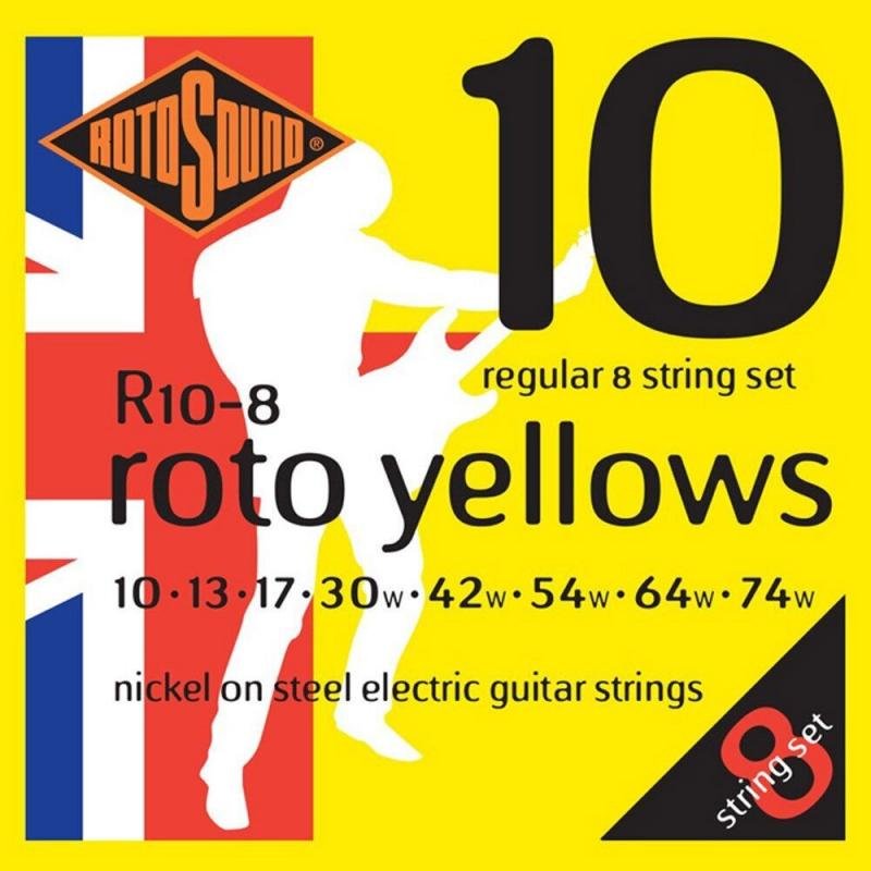 Rotosound Nikkel 8 elektrické kytarové struny, 10-74