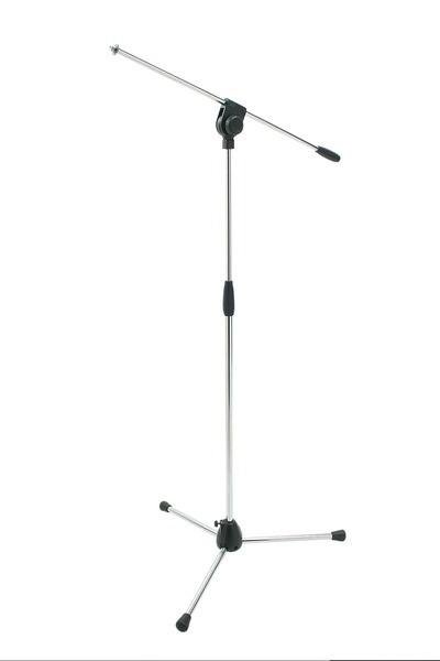 Proel Mikrofonový stojan třínohý, chrom, výška: 950-1600 mm, rameno: 750 mm