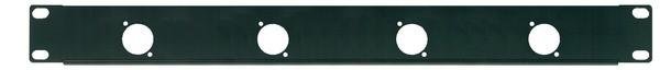 PROEL Rack panel 4 XLR/SPEAKON, černý, kovový