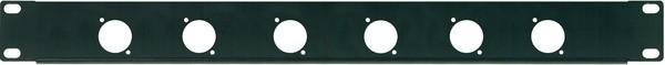 PROEL Rack panel 6 XLR/SPEAKON, černý, kovový