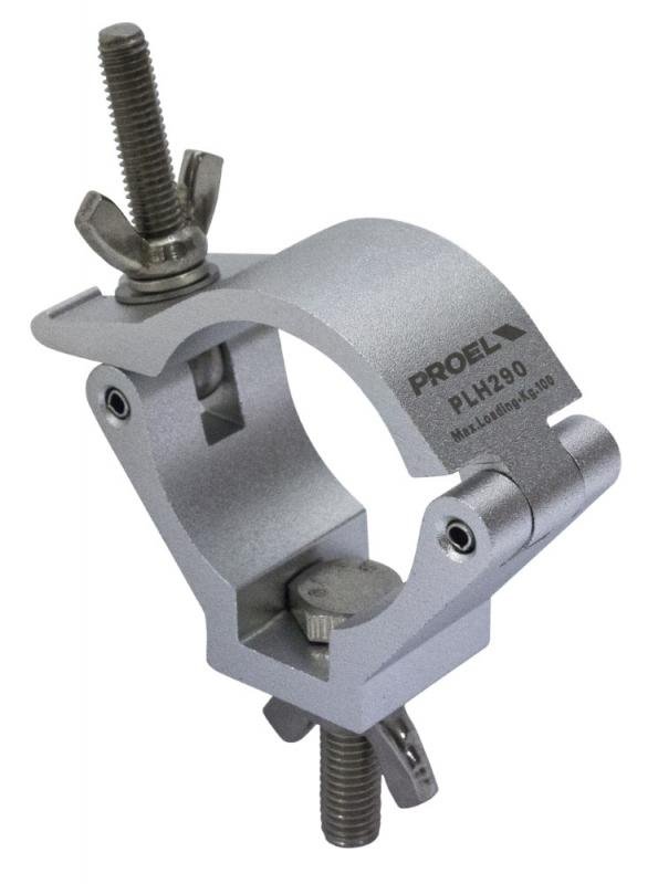 Proel Truss klip M10x50 s rychloupínacím šroubem, hliník, vnitřní d:50,8 mm, max: 100 kg