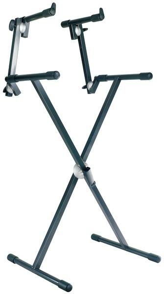 Proel Klávesový stojan X dvouúrovňový, SNAP LOCK, antracitová šedá, výška: 560-970 mm, šířka: 400 mm