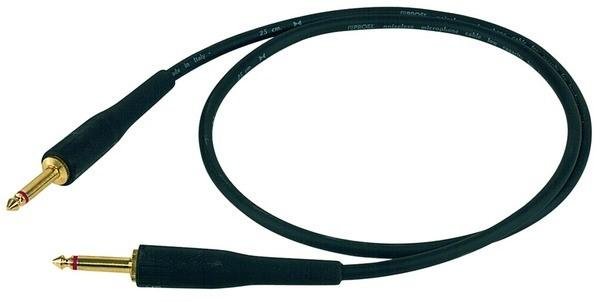 Proel IM kabel 5 m, černý, 2x 6,3 mm S290 mono jack, gumové pouzdro