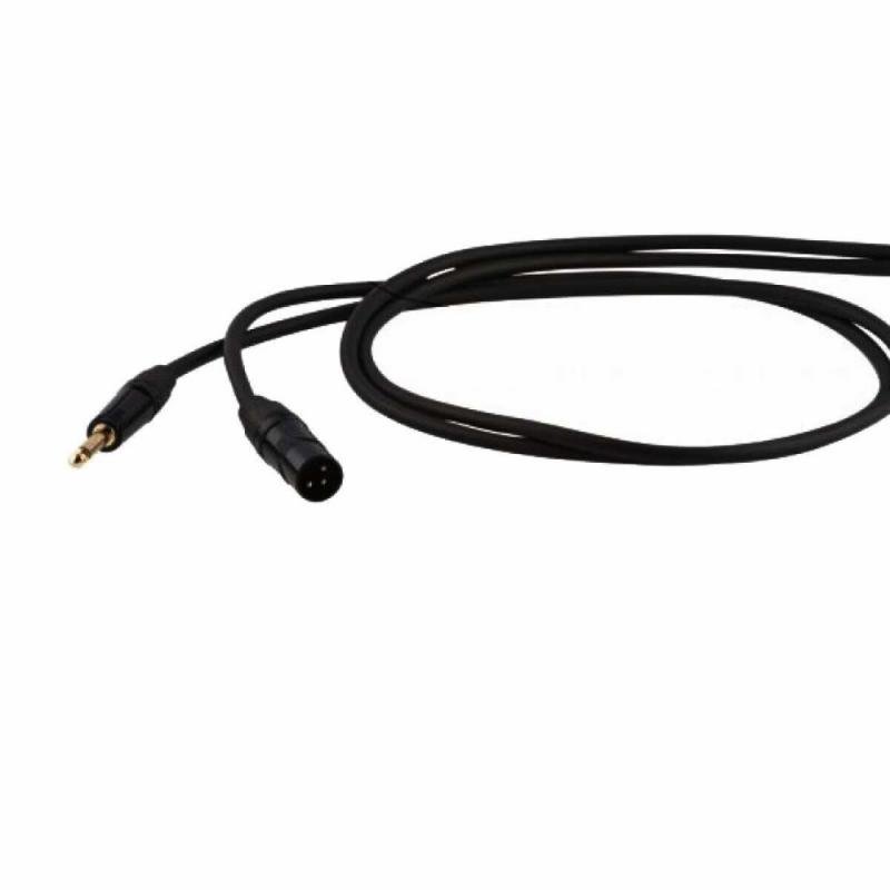 DH mikrofonní kabel, 5 m, asymetrický, 6,3mm mono jack - 3P XLR