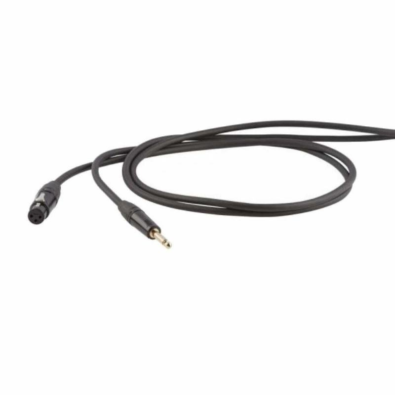 DH mikrofonní kabel, 10 m, asymetrický, 6,3mm mono jack - 3P XLR