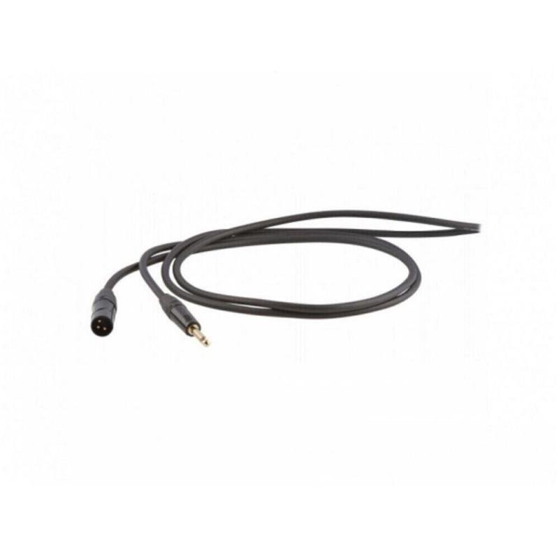 DH mikrofonní kabel, 0,5 m, symetrický, 6,3mm jack - 3P XLR