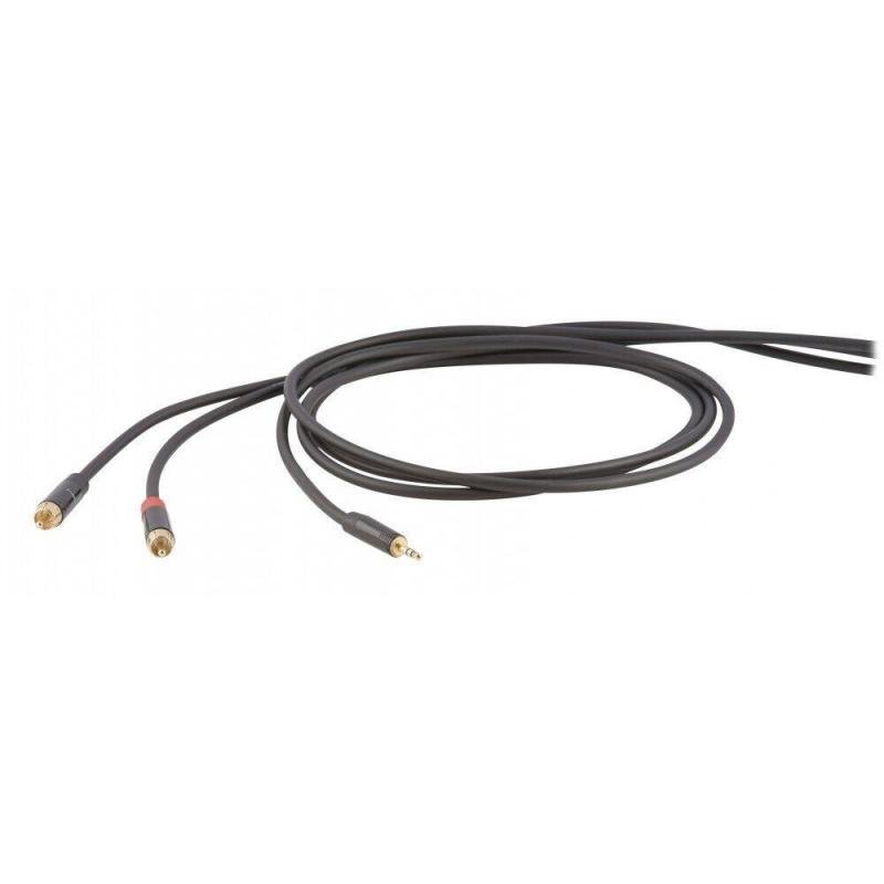 DH Y kabel, 1,8 m, 3,5mm jack - 2x RCA