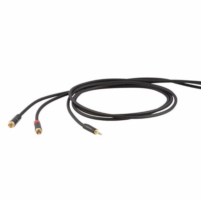 DH Y kabel, 5 m, 3,5mm stereo jack - 2x RCA konektor