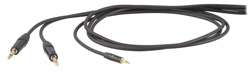 DH IM kabel, 3 m, ONEHERO 1x 3,5mm stereo jack - 2x 6,3mm mono jack