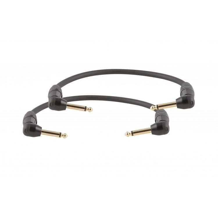 DH audio kabel, 2ks, 15cm, 6,3mm mono jack - 6,3mm mono jack