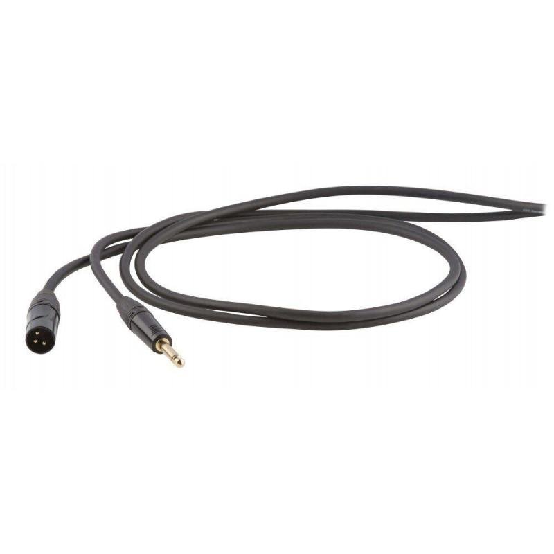 DH mikrofonní kabel, 3 m, symetrický, 6,3mm jack - 3P XLR