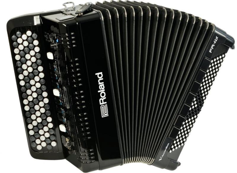 Roland digitální harmonika s reproduktorem, tlačítková, černá
