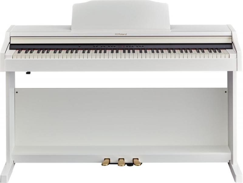 Roland digitální piano 2 reproduktory, PHA-4 klaviatura, 72 rytmů, saténová bílá