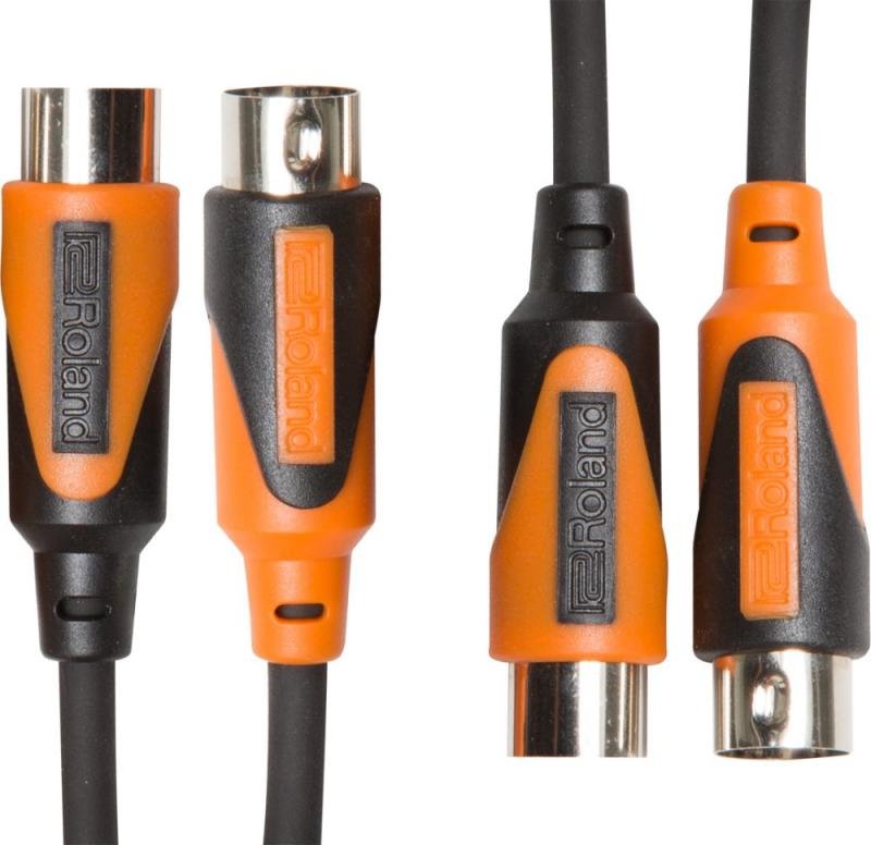 Roland MIDI kabel 1,5m, černá série, duální