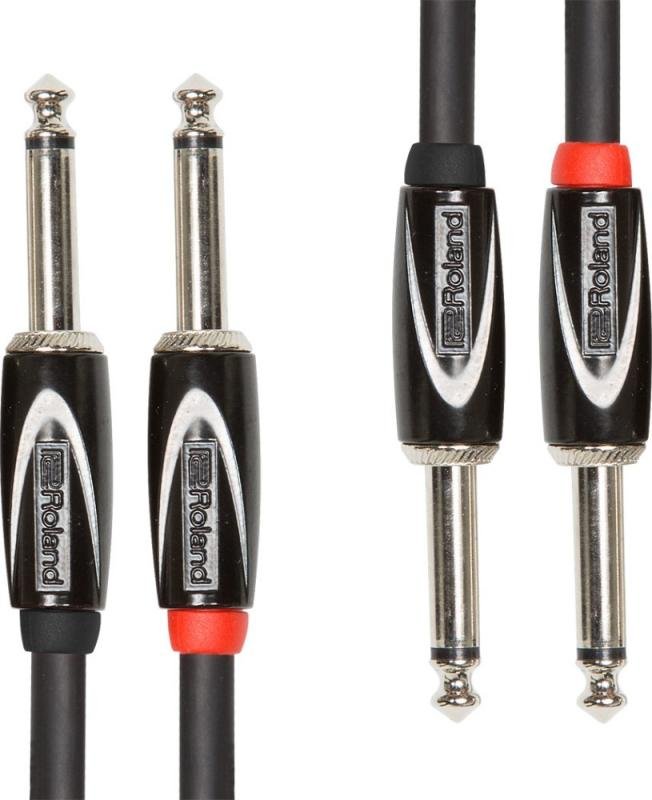Roland kabel 1m, DUAL 6,3mm TR jack-DUAL 6,3mm TR jack