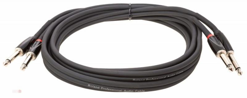 Roland kabel 3m, DUAL 6,3mm TR jack