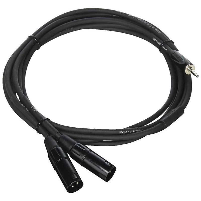 Roland kabel 3,5mm TRS jack-DUAL XLR(PAPA) Y-kabel, 3m