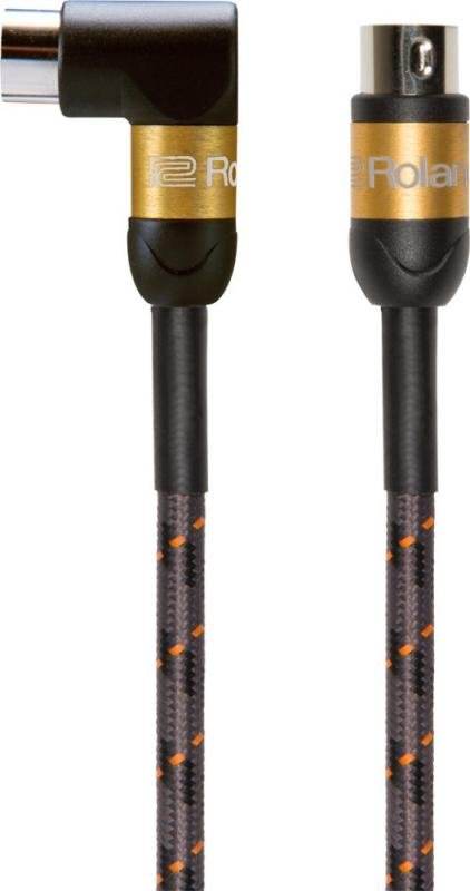 Roland kabel MIDI 15ft/4.5m, zlatořadá, rovný/koleno
