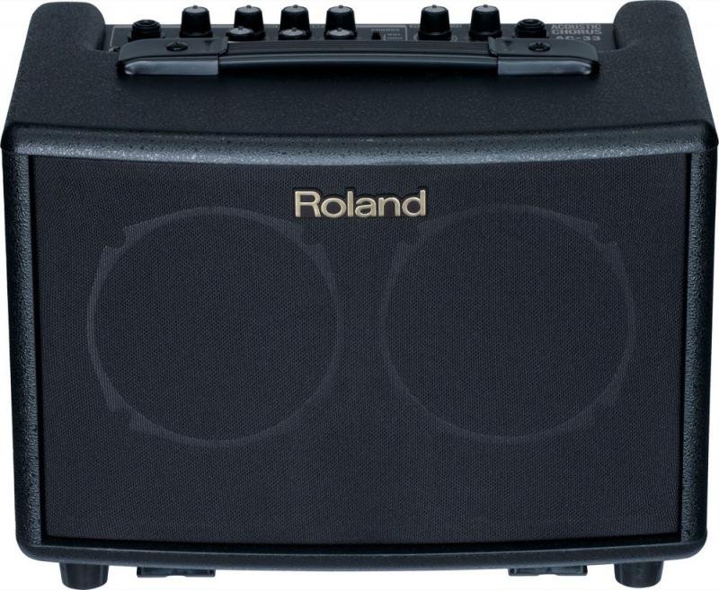 Roland akustický zesilovač 30W, 2x5 stereo, napájení na baterie, černý