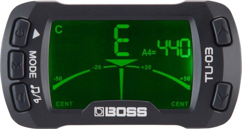BOSS klipový chromatický tuner a metronom