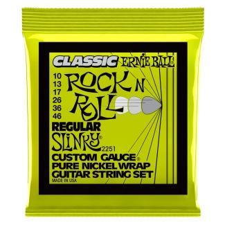 Ernie Ball Sada elektrických kytarových strun Regular Slinky Classic Rock N Roll, čistý nikl, 10-46