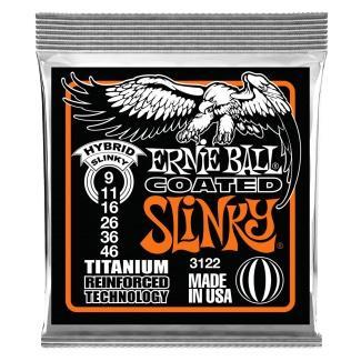 Ernie Ball Sada elektrických kytarových strun Hybrid Slinky Coated RPS, 9-46