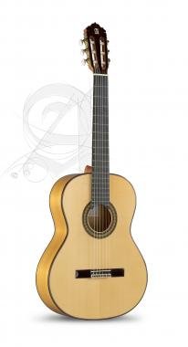 Alhambra ALH-7FcAlhambra Gitár Német lucfenyő, tömör ciprusfa, ébenfa fogólap, átlátszó pick guard.