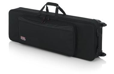 Gator GK-61-SLIM Keskeny, könnyű, EPS szivacsos, merev keyboard táska kerékkel, 61 billentyűs hangszerhez