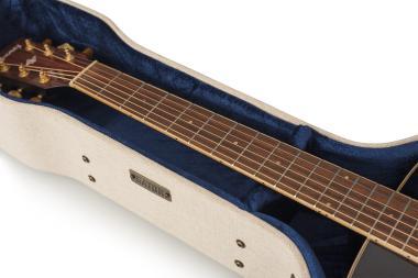 Gator GW-JM DREAD Deluxe fa keménytok dreadnought fazonú akusztikus gitárhoz, elegáns vintage külső, bézs