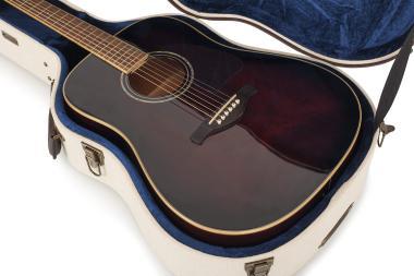 Gator GW-JM DREAD Deluxe fa keménytok dreadnought fazonú akusztikus gitárhoz, elegáns vintage külső, bézs