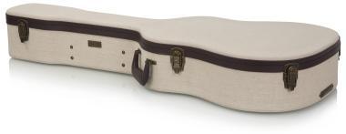 Gator GW-JM DREAD Deluxe fa keménytok dreadnought fazonú akusztikus gitárhoz, elegáns vintage külső, bézs